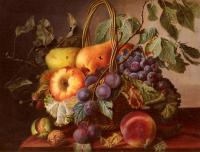 Virginie de Sartorius - A Still Life With A Basket Of Fruit